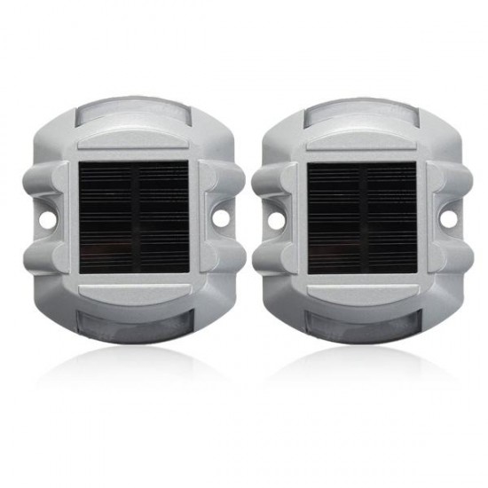 2pcs Solar LED Pathway Driveway Lights Dock Path Step Road Safety Lamps