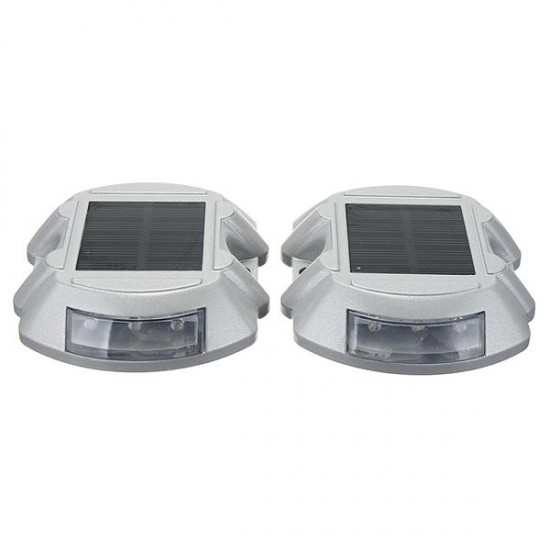 2pcs Solar LED Pathway Driveway Lights Dock Path Step Road Safety Lamps