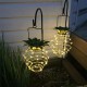 2pcs Solar Powered 25 LED Pineapple Lights Hanging Fairy String Waterproof for Outdoor Garden Decor