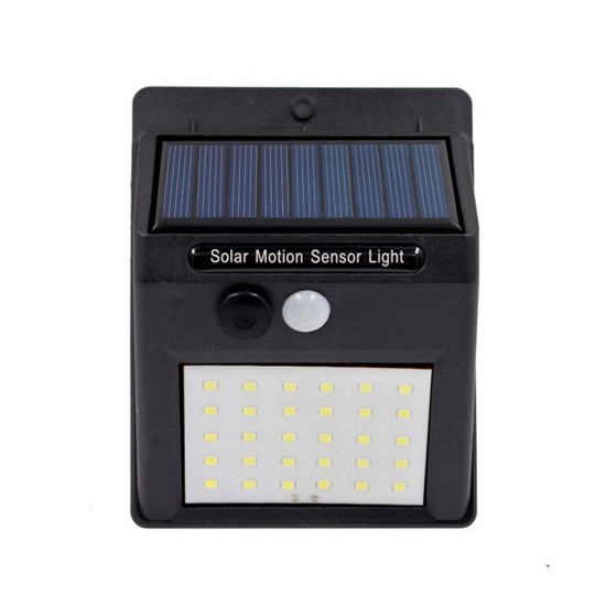 2pcs Solar Powered 30 LED PIR Motion Sensor Waterproof Wall Light for Outdoor Garden Yard 3 Modes