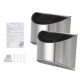 2pcs Waterproof Stainless Steel Solar Wall Lights Outdoor Fence Post Step Lights 2pcs Waterproof Stainless Steel Solar Wall Lights Outdoor Fence Post Step Lights