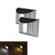 2pcs Waterproof Stainless Steel Solar Wall Lights Outdoor Fence Post Step Lights 2pcs Waterproof Stainless Steel Solar Wall Lights Outdoor Fence Post Step Lights