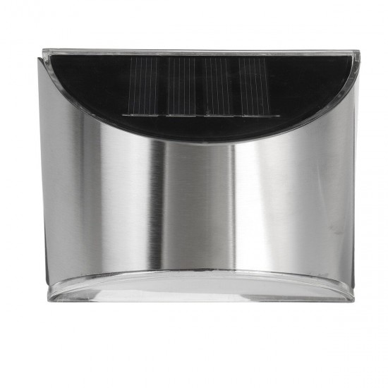 2pcs Waterproof Stainless Steel Solar Wall Lights Outdoor Fence Post Step Lights 2pcs Waterproof Stainless Steel Solar Wall Lights Outdoor Fence Post Step Lights
