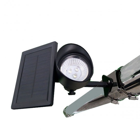 3 LED Solar Powered Flag Pole Spot Light Spotlight Flagpole Outdoor Waterproof 3 LED Solar Powered Flag Pole Spot Light Spotlight Flagpole Outdoor Waterproof