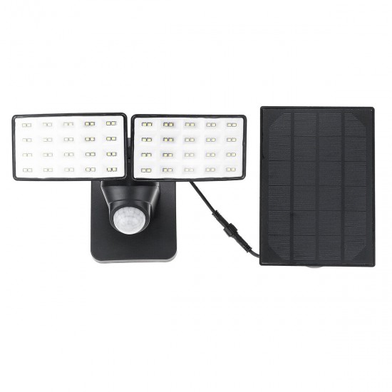 3 Modes Double Heads LED Solar Light Outdoor Motion Sensor Rotatable Waterproof Wall Lamp