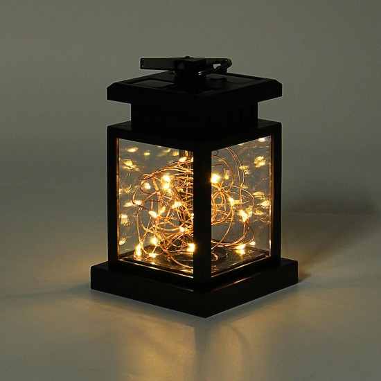 30 LED Solar Power Warm Yellow Holiday Night Light for Umbrella Star lantern Stair Wall Garden