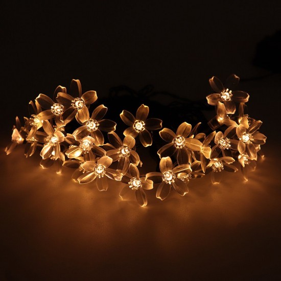 30 LED Solar Powered Fairy String Flower Lights In/Outdoor Garden Birthday Party Christmas Tree Christmas Decorations Clearance Christmas Lights