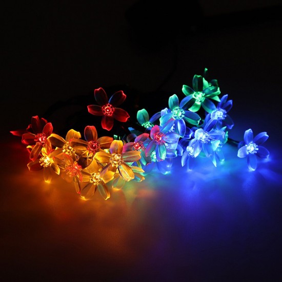 30 LED Solar Powered Fairy String Flower Lights In/Outdoor Garden Birthday Party Christmas Tree Christmas Decorations Clearance Christmas Lights