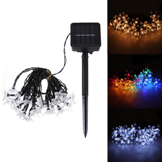 30 LED Solar Powered Fairy String Flower Lights In/Outdoor Garden Birthday Party Christmas Tree Christmas Decorations Clearance Christmas Lights