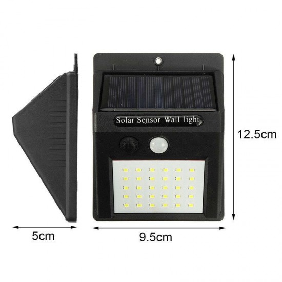 30LED Solar Light PIR Motion Sensor Security Outdoor Garden Wall Lamp