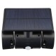 30LED Solar Power PIR Motion Sensor Wall Light Adjustable Dual Head Outdoor Spot Lamp