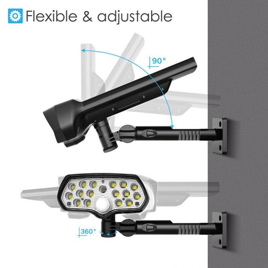 30W 16LED Solar Panel Street Light PIR Motion Sensor 360° Diming Outdoor Wall Lamp for Garden Road Pathway 30W 16LED Solar Panel Street Light PIR Motion Sensor 360° Diming Outdoor Wall Lamp for Garden Road Pathway