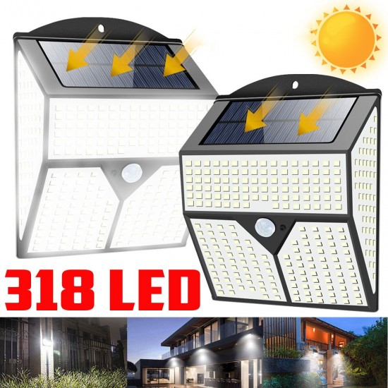 318LED Solar Light Infrared Motion Sensor Garden Security Wall Lamp for Outdoor Yard Patio 318LED Solar Light Infrared Motion Sensor Garden Security Wall Lamp for Outdoor Yard Patio