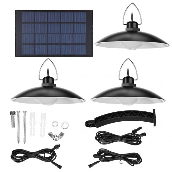 3/4 Heads Outdoor LED Power Solar Lamp Tent Energy Light Panel Yard Portable Camping Bulb Warm Light White Light
