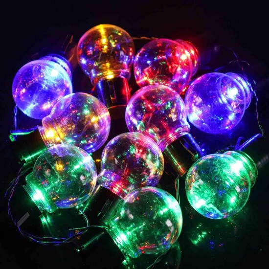 3.5M Solar Powered 10 LED Bulb String Light Fairy Lamp Outdoor Festival Christmas Party Decor