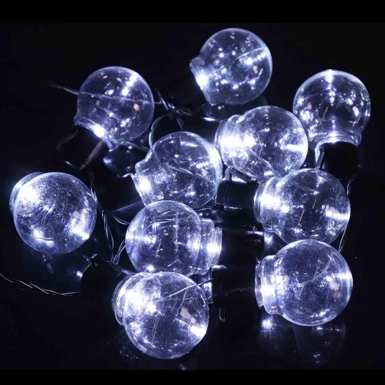 3.5M Solar Powered 10 LED Bulb String Light Fairy Lamp Outdoor Festival Christmas Party Decor