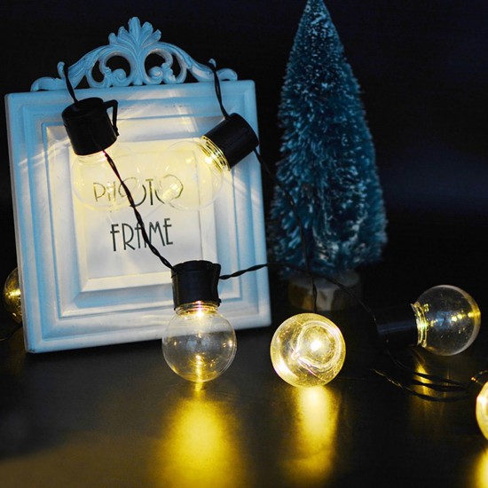 3.5M Solar Powered 10 LED Bulb String Light Fairy Lamp Outdoor Festival Christmas Party Decor