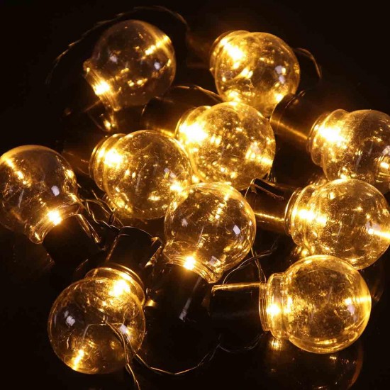 3.5M Solar Powered 10 LED Bulb String Light Fairy Lamp Outdoor Festival Christmas Party Decor