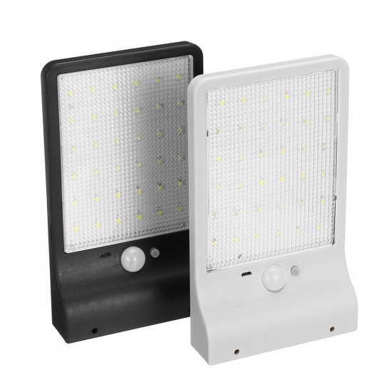 36/48 LED Solar PIR Motion Sensor Outdoor Street Light Garden Security Wall Lamp
