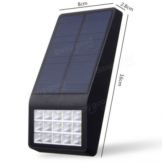 3.7V 1W Solar Powered 15 LED Wall Lamp Night Light Waterproof for Garden Patio Path 3.7V 1W Solar Powered 15 LED Wall Lamp Night Light Waterproof for Garden Patio Path