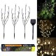 3PCS Solar Powered Warm White Colorful White LED Branch Leaf Tree Light Outdoor Garden Path Patio Border