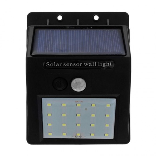 3pcs Solar Power 20 LED PIR Motion Sensor Wall Light Waterproof Outdoor Path Yard Garden Security Lamp