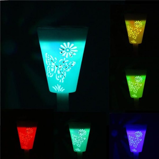 3pcs Solar Powered RGB Light Control Dimmable LED Night Light Outdoor Landscape Garden Lamp