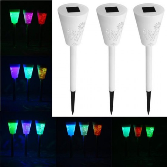 3pcs Solar Powered RGB Light Control Dimmable LED Night Light Outdoor Landscape Garden Lamp 3pcs Solar Powered RGB Light Control Dimmable LED Night Light Outdoor Landscape Garden Lamp