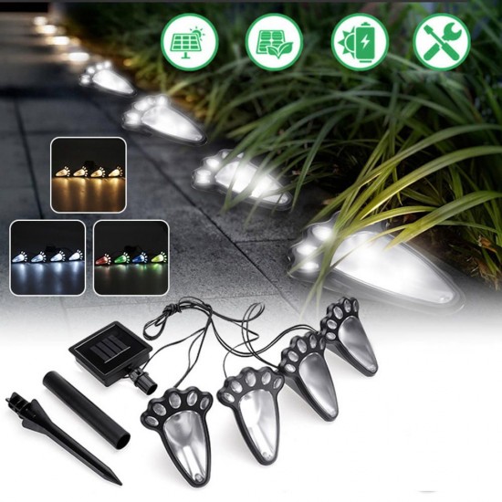 4 In1 Solar Powered LED Dog Paw Print Lights Garden Outdoor Lawn Yard Path Lamp 4 In1 Solar Powered LED Dog Paw Print Lights Garden Outdoor Lawn Yard Path Lamp