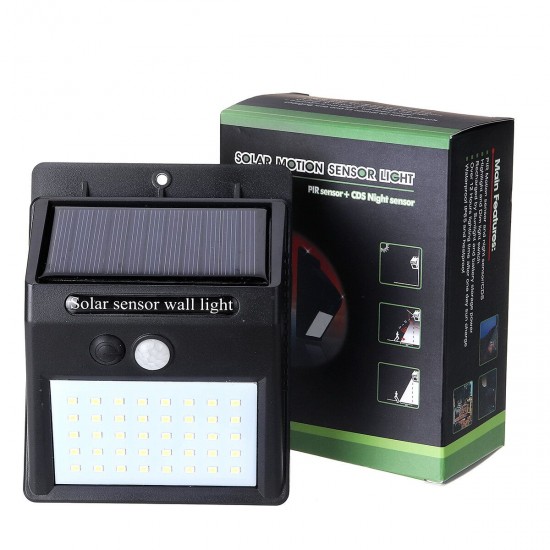 40 LED Solar Power Wall Light 3 Modes PIR Motion Outdoor Garden Landscape Lamp 40 LED Solar Power Wall Light 3 Modes PIR Motion Outdoor Garden Landscape Lamp