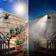 40LED Solar Wall Light Dual Head PIR Motion Sensor Spotlight Outdoor Garden Lamp