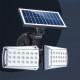 42LED/80COB Solar Wall Lamp Microwave Human Induction Double Rotate Head Waterproof Solar Street Lamp