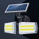 42LED/80COB Solar Wall Lamp Microwave Human Induction Double Rotate Head Waterproof Solar Street Lamp
