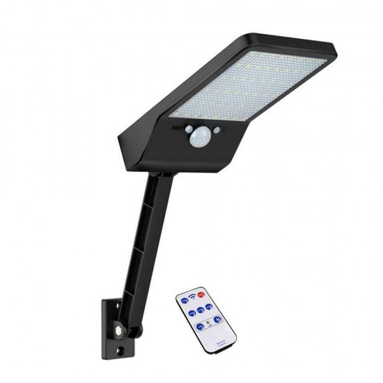 48 LED Solar Wall Light PIR Motion Sensor Outdoor Yard Street Lamp Waterproof with Remote Control