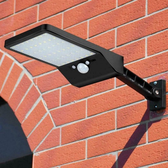 48 LED Solar Wall Light PIR Motion Sensor Outdoor Yard Street Lamp Waterproof with Remote Control