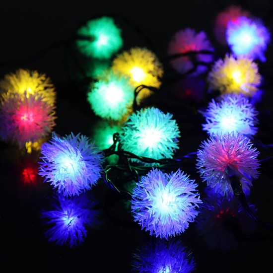 4.8M Solar Power Light Control 20 LED Christmas Fairy String Light Party Outdoor Patio Decor Lamp