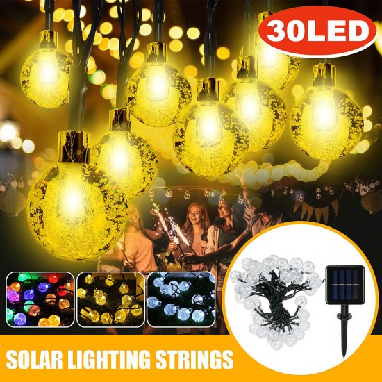 4.8M/6.5M/7M 2 Modes 20/30/50LED Solar String Light Outdoor Lawn Lamp Christmas Decorations Clearance Christmas Lights