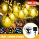 4.8M/6.5M/7M 2 Modes 20/30/50LED Solar String Light Outdoor Lawn Lamp Christmas Decorations Clearance Christmas Lights 4.8M/6.5M/7M 2 Modes 20/30/50LED Solar String Light Outdoor Lawn Lamp Christmas Decorations Clearance Christmas Lights