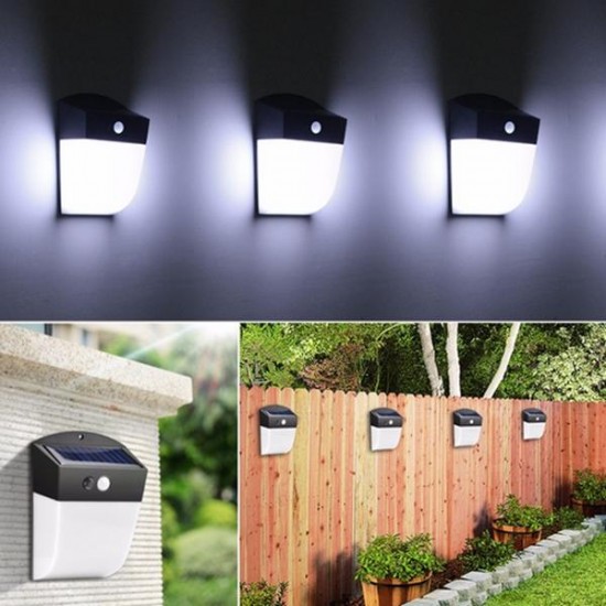 4.8W Solar Power 24 LED PIR Motion Sensor Wall Light Waterpoof for Outdoor Street Courtyard Garden