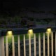 4PCS Solar Powered LED Deck Light Step Stairs Fence Lamp for Patio Garden Path IP55