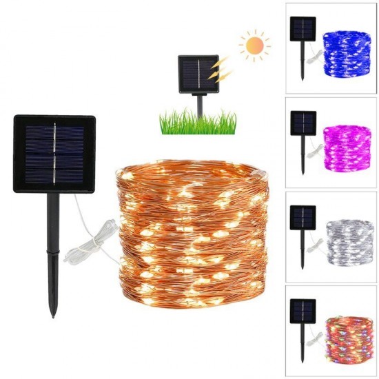 5 Colors 8 Modes 10m 100LED Solar Copper Wire String Lights Waterproof Decor for Courtyard Outdoor Park Christmas Decorations Clearance Christmas Lights 5 Colors 8 Modes 10m 100LED Solar Copper Wire String Lights Waterproof Decor for Courtyard Outdoor Park Christmas Decorations Clearance Christmas Lights
