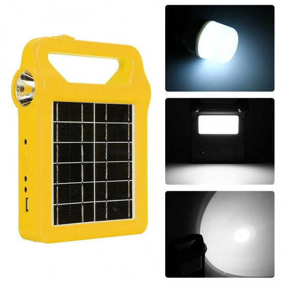 5 In 1 Solar Generator System Portable Emergency Light Camping Lamp with 2PCS 3W LED Bulb 5 In 1 Solar Generator System Portable Emergency Light Camping Lamp with 2PCS 3W LED Bulb