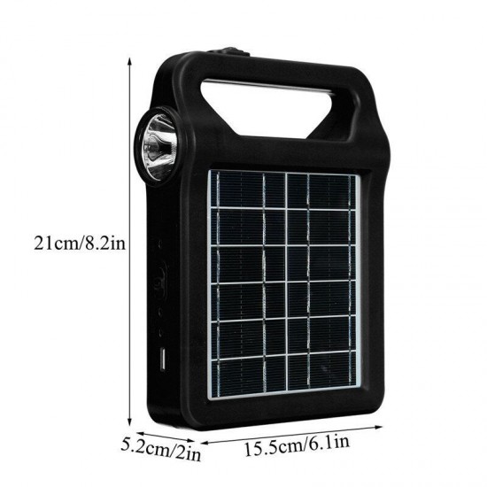 5 In 1 Solar Generator System Portable Emergency Light Camping Lamp with 2PCS 3W LED Bulb