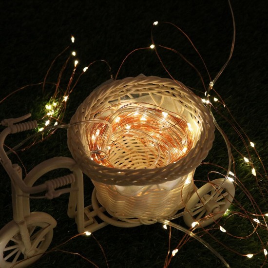 50/100/200LEDs Solar Copper Wire Lamp Fairy String Lights Waterproof Outdoor