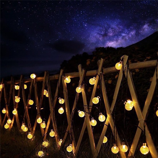 50/100/200LEDs Solar String Fairy Light Ball Lamp Garden Outdoor Waterproof Home Party Decoration Christmas Decorations Clearance Christmas Lights
