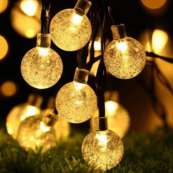 50/100/200LEDs Solar String Fairy Light Ball Lamp Garden Outdoor Waterproof Home Party Decoration Christmas Decorations Clearance Christmas Lights