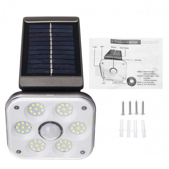 54SMD Solar Motion Sensor Lights Security Wall Lamp Floodlight Outdoor Waterproof 54SMD Solar Motion Sensor Lights Security Wall Lamp Floodlight Outdoor Waterproof