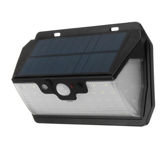 55 LED Solar Motion Sensor Light 3 Modes Outdoor Security Wall Lamp USB Charging