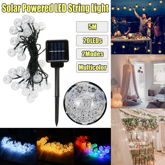 5M Solar Powered 20LED String Light Two Modes Garden Path Yard Decor Lamp Outdoor Waterproof 5M Solar Powered 20LED String Light Two Modes Garden Path Yard Decor Lamp Outdoor Waterproof