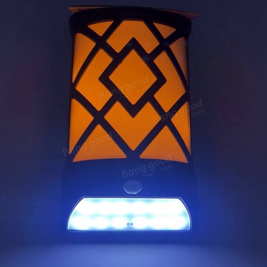 5W Solar Powered LED Flame Effect Light-controlled PIR Motion Sensor Wall Light Outdoor Garden Yard 5W Solar Powered LED Flame Effect Light-controlled PIR Motion Sensor Wall Light Outdoor Garden Yard